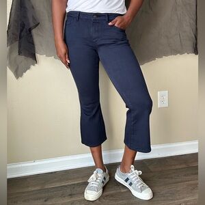 DL1961 Navy Kickflare Cropped Jeans Size 27